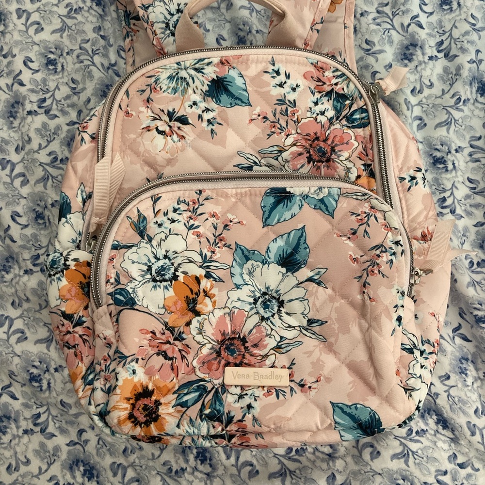 Vera Bradley Mini Backpack in Peach Blossom